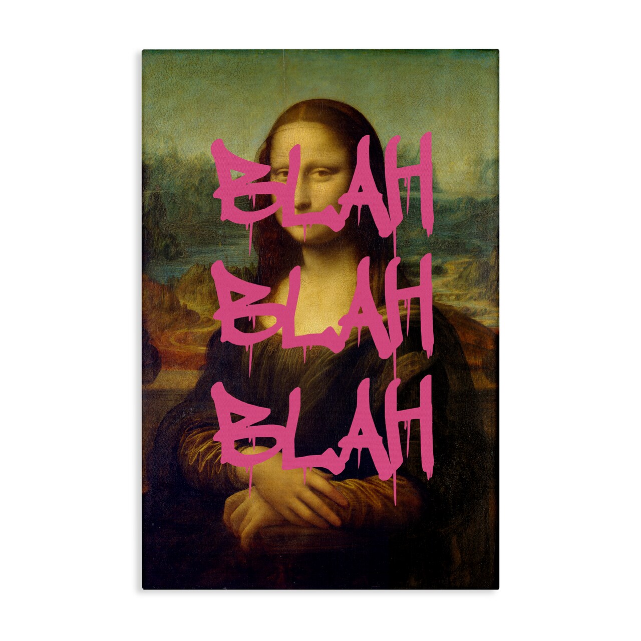 Stupell Industries Graffiti Over Mona Lisa Canvas, design by Masters Redux
